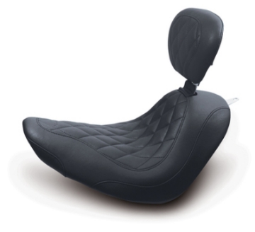 Picture of Mustang 06-17 Harley Softail Wide Tire200mmWide Tripper Solo Seat w-DBR Diamond Stitch - Black