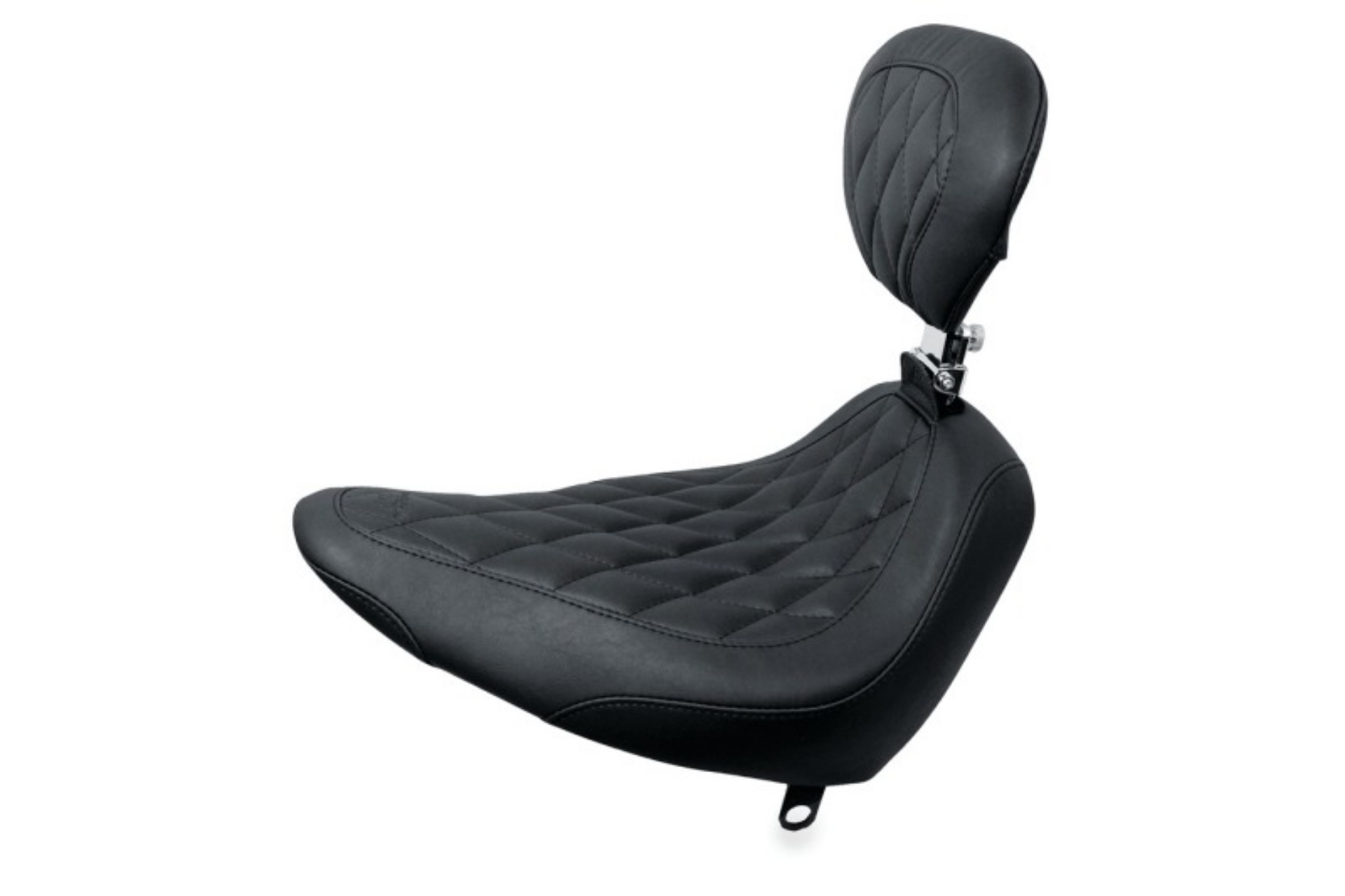 Picture of Mustang 84-06 Harley Standard Rear Tire Wide Tripper Solo Seat w-DBR Diamond Stitch - Black