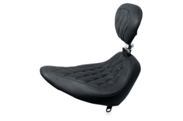 Picture of Mustang 84-06 Harley Standard Rear Tire Wide Tripper Solo Seat w-DBR Diamond Stitch - Black