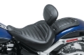 Picture of Mustang 20-21 HarleyFat Boy Standard Touring Solo Seat w-Driver Backrest - Black