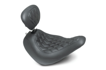 Picture of Mustang 18-21 Harley Low Rider, Sport Glide Wide Tripper Solo Seat w-DBR Diamond Stitch - Black