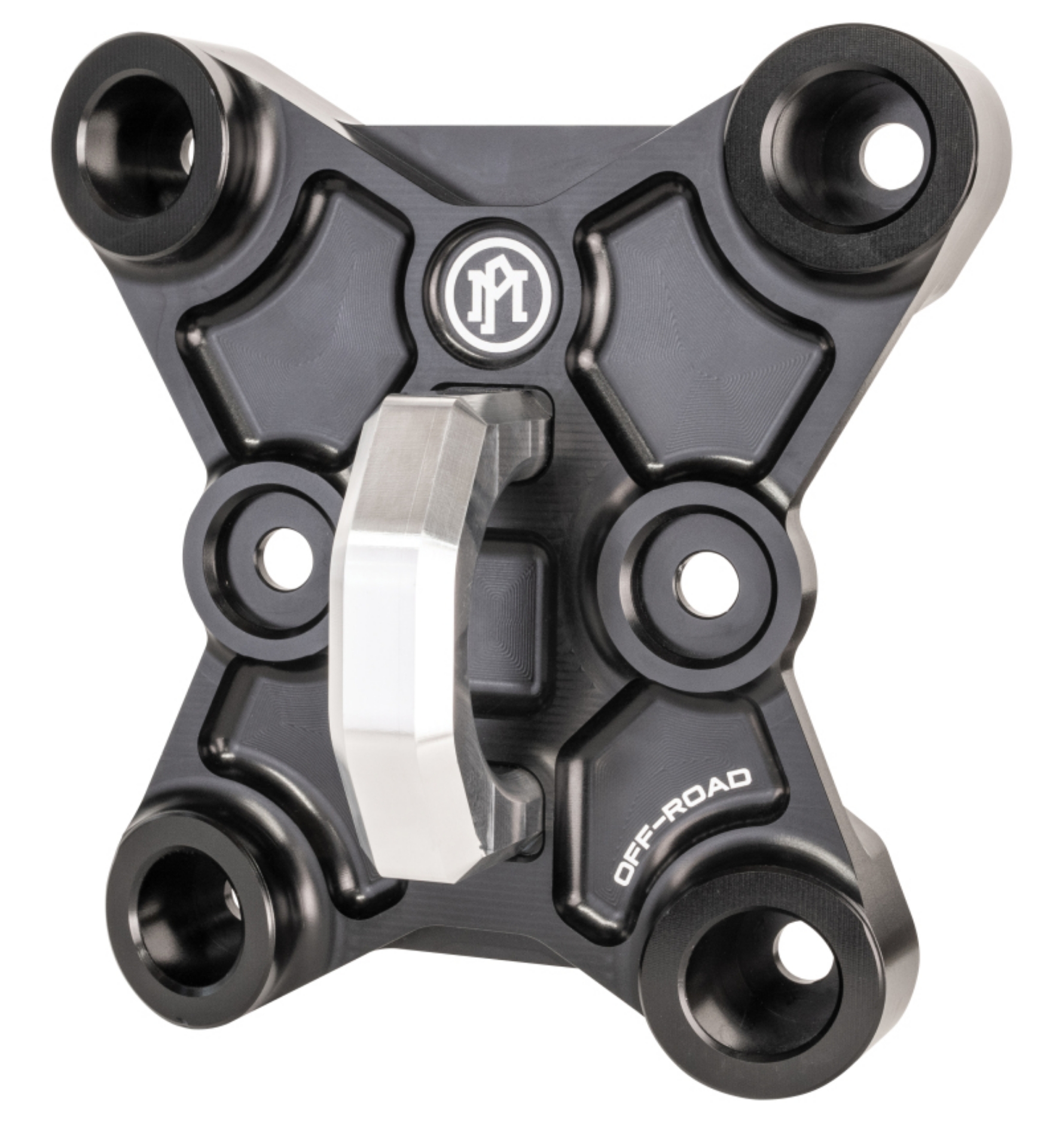 Picture of Performance Machine UTV Radius Rod Pull Plate Assembly - Black Ano