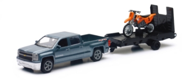Picture of New Ray Toys Chevy Silverado Pickup with Dirt Bike- Scale - 1:43