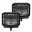 Picture of Go Rhino Xplor Blackout Combo Series Cube Sideline LED Flood Lights w-Amber 4x3 - Blk Pair