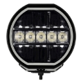 Picture of Go Rhino Xplor Blackout Series Maxline LED Hi-Low Beam w-Multi DRL Surface Mount 7in- - Blk