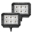 Picture of Go Rhino Xplor Bright Series Rectangle LED Flood Light Kit Surface-Thread Std Mnt 4x3 - Blk Pair