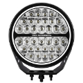 Picture of Go Rhino Xplor Blackout Series Round LED Sgl Driving Kit w-DRL Surface-Thread Stud Mnt 9in- - Blk