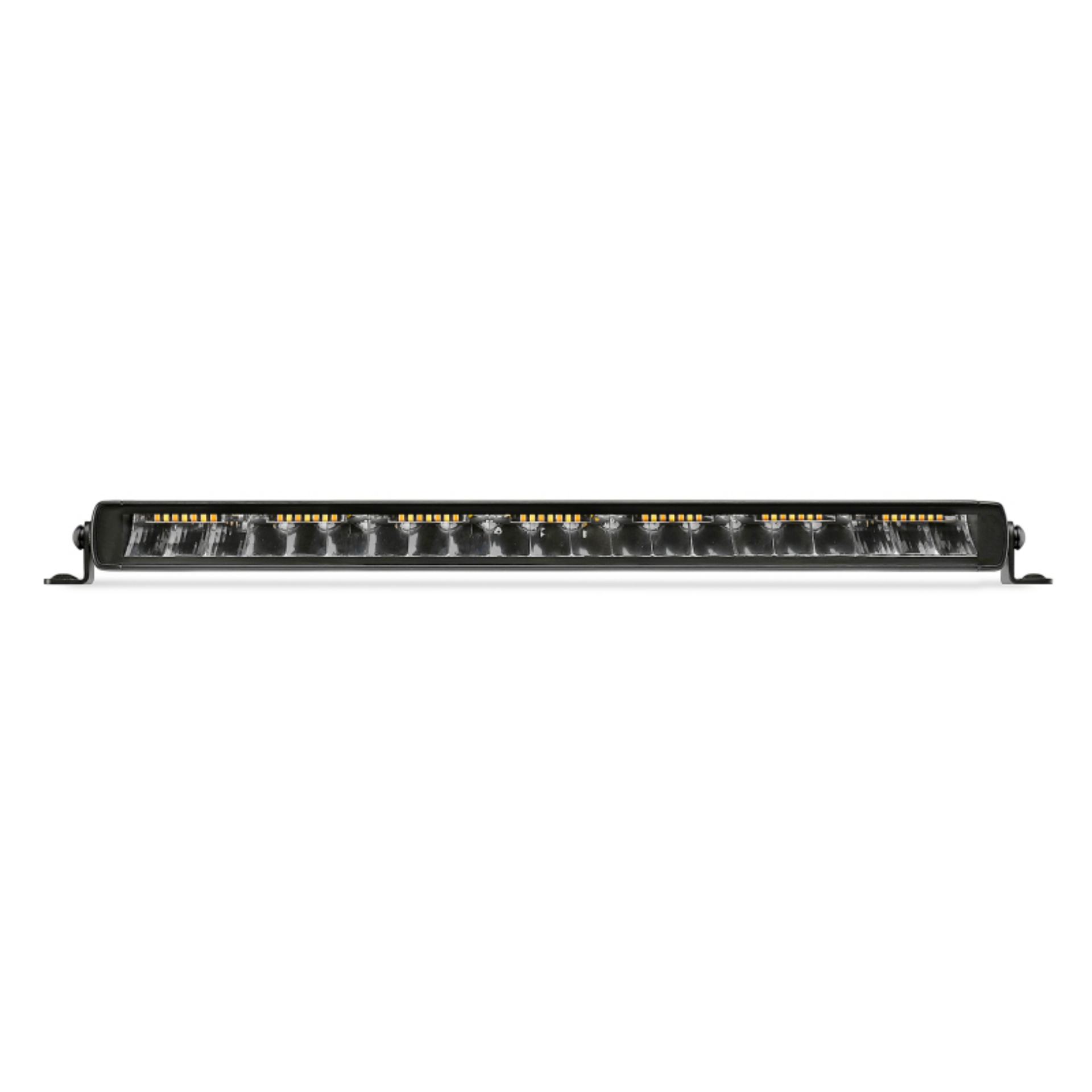 Picture of Go Rhino Xplor Blackout Combo Series Sgl Row LED Light Bar w-Amber Side-Track Mount 20-5in- - Blk