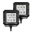 Picture of Go Rhino Xplor Bright Series Cube LED Flood Light Kit Surface-Threaded Stud Mount 3x3 - Blk Pair