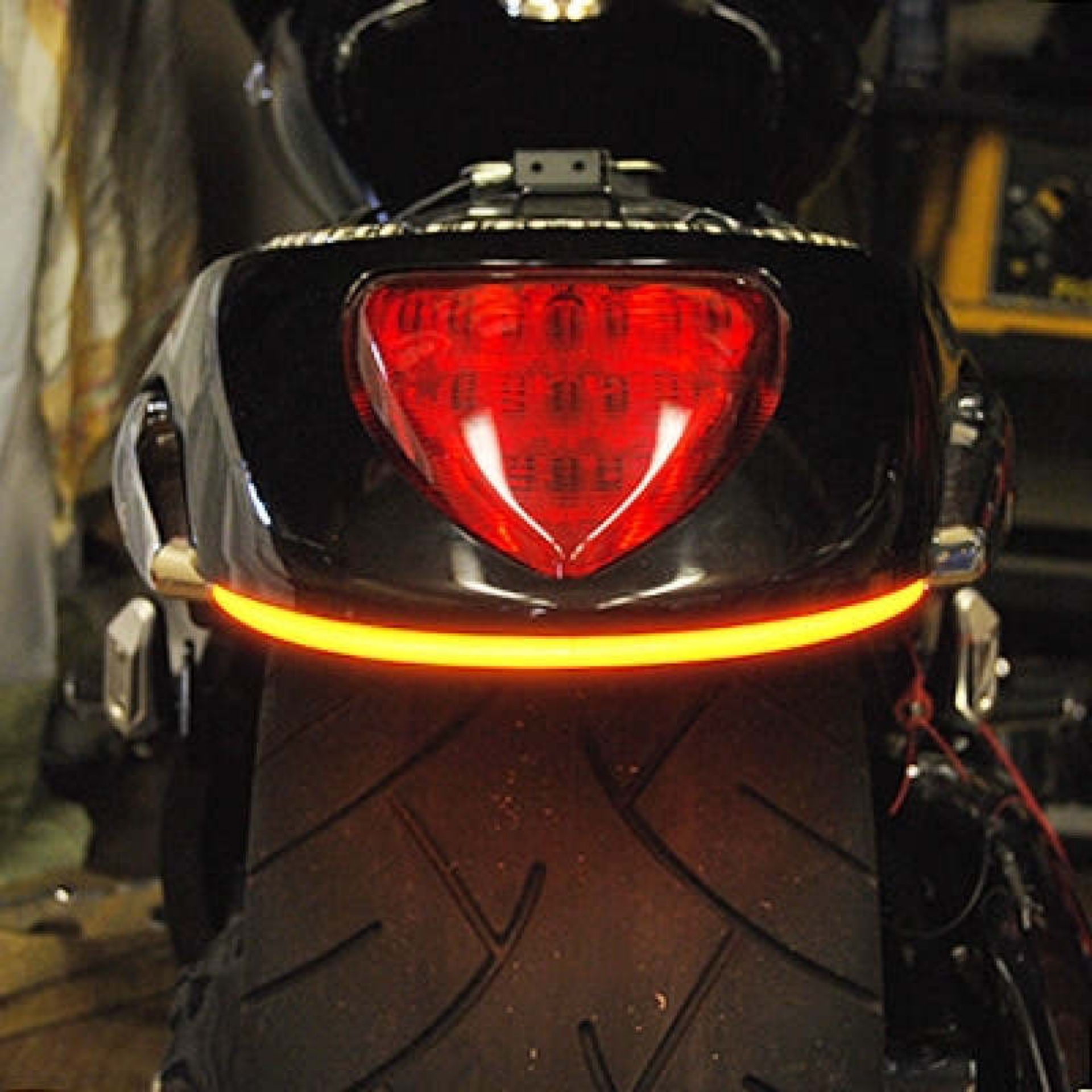 Picture of New Rage Cycles 06+ Suzuki M109R Rear Turn Signals w-Load EQ - Amber