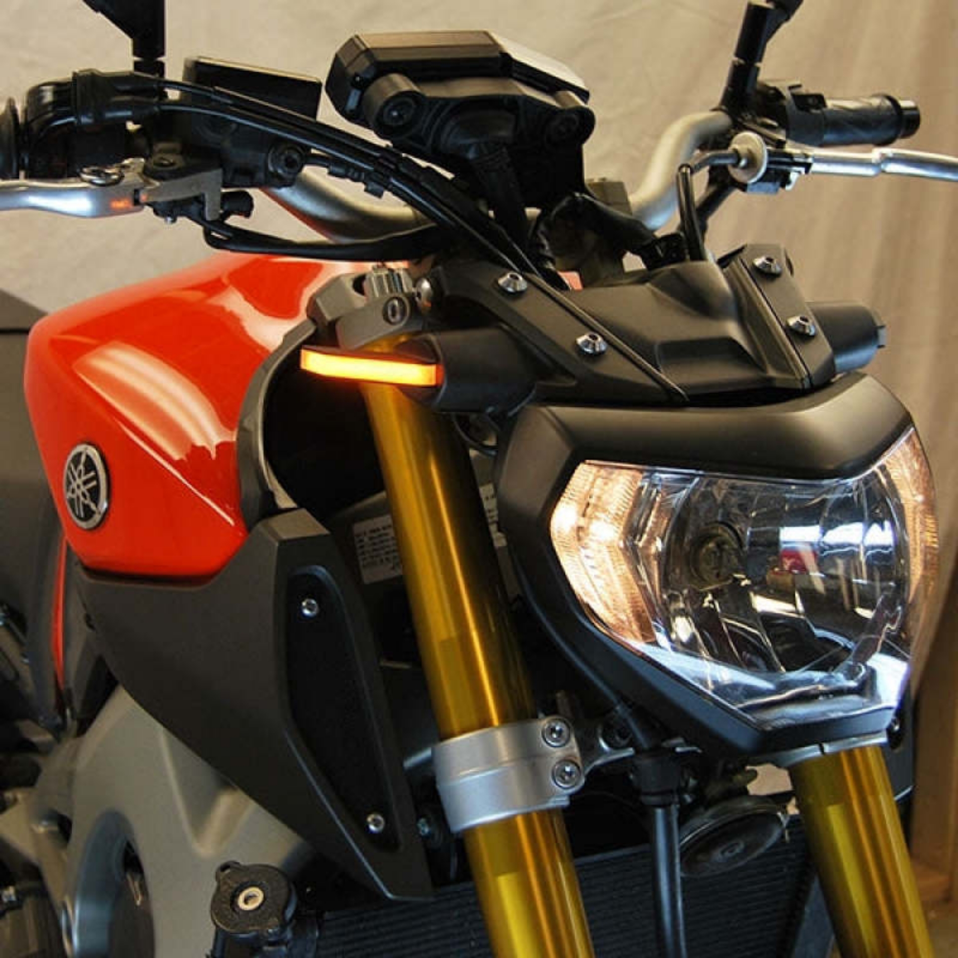 Picture of New Rage Cycles 14-16 Yamaha FZ-09- MT-09 Front Turn Signals w-Load EQ