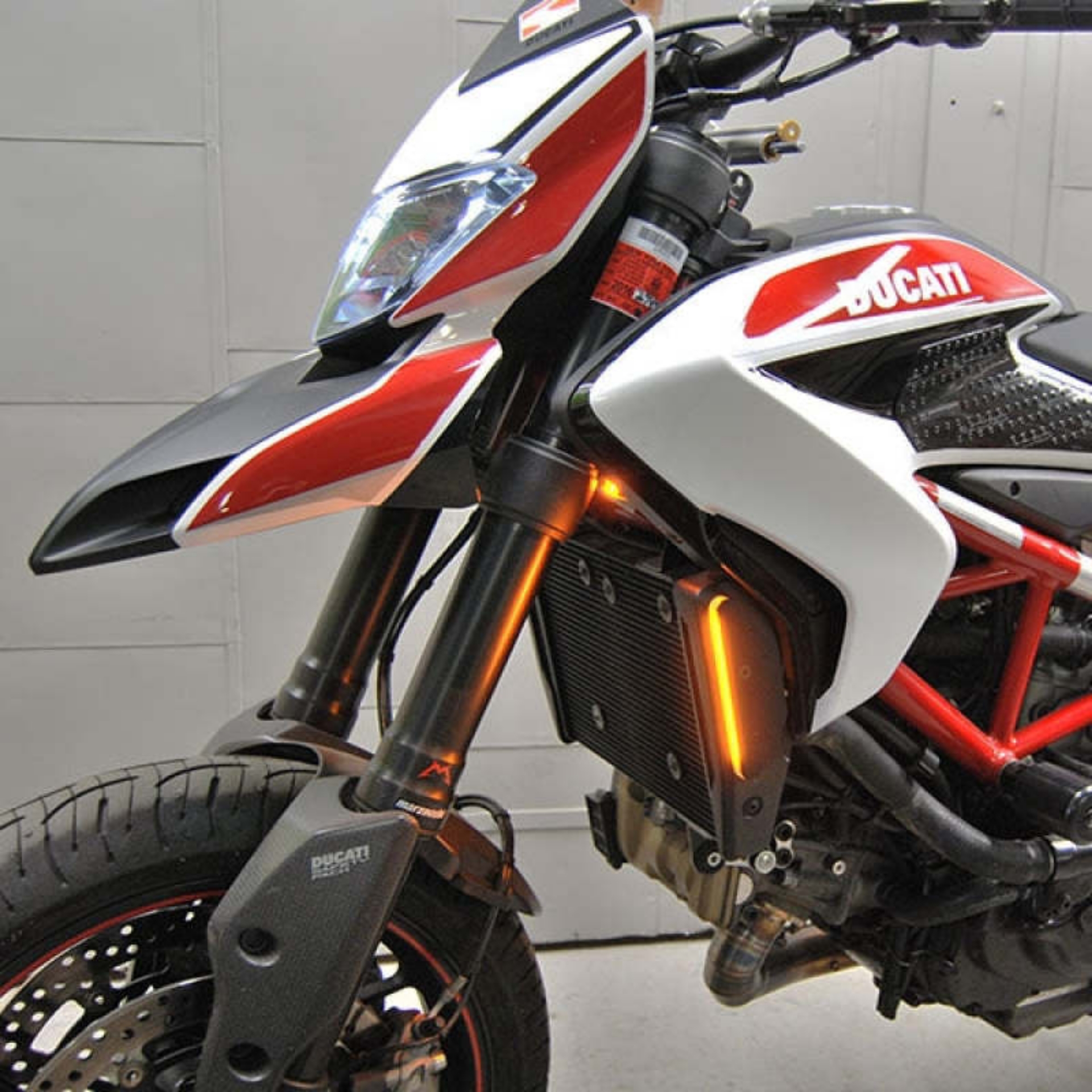 Picture of New Rage Cycles 13-19 Ducati Hypermotard 939-821 Front Turn Signals w-Load EQ