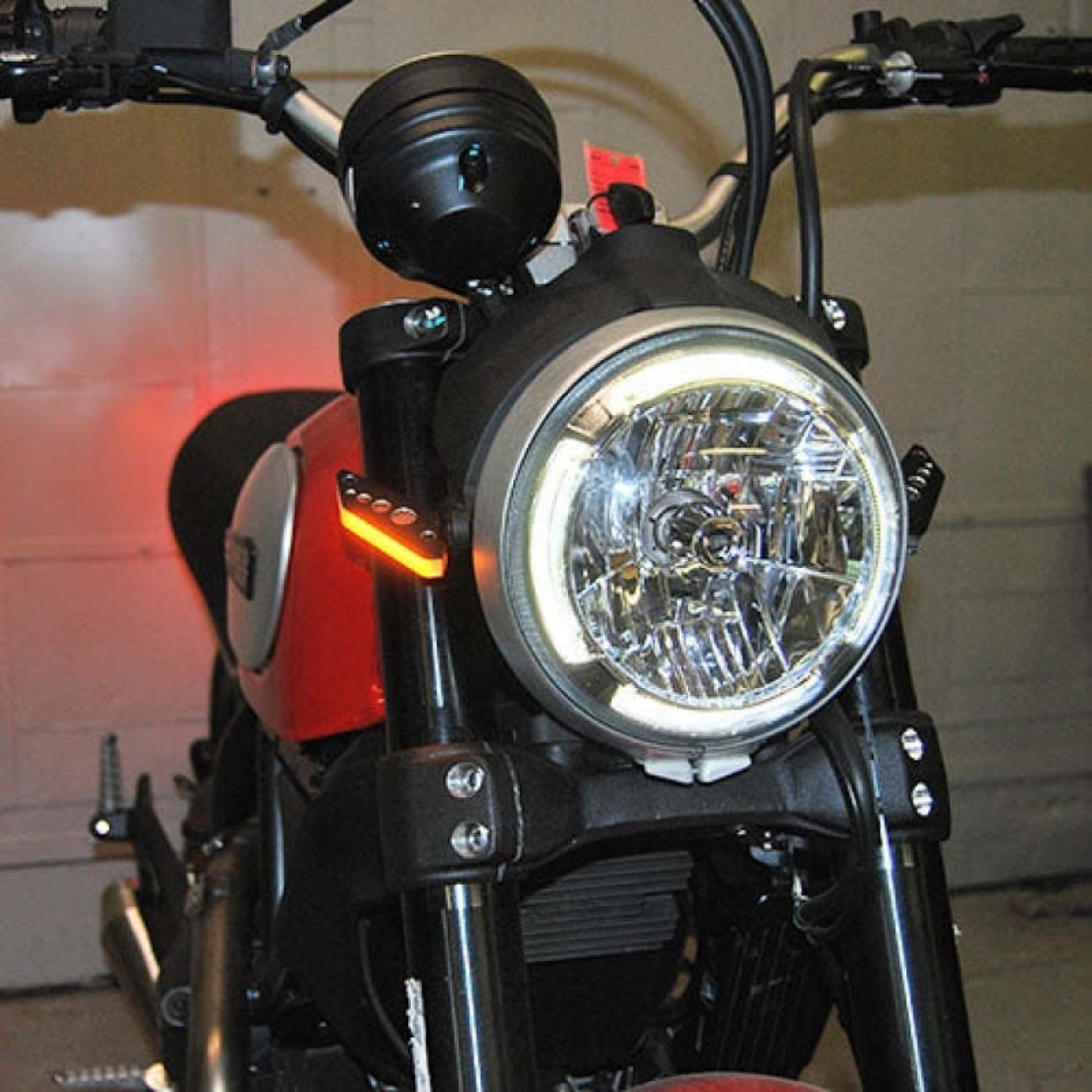 Picture of New Rage Cycles 15-22 Ducati Scrambler Front Turn Signals w-Load EQ