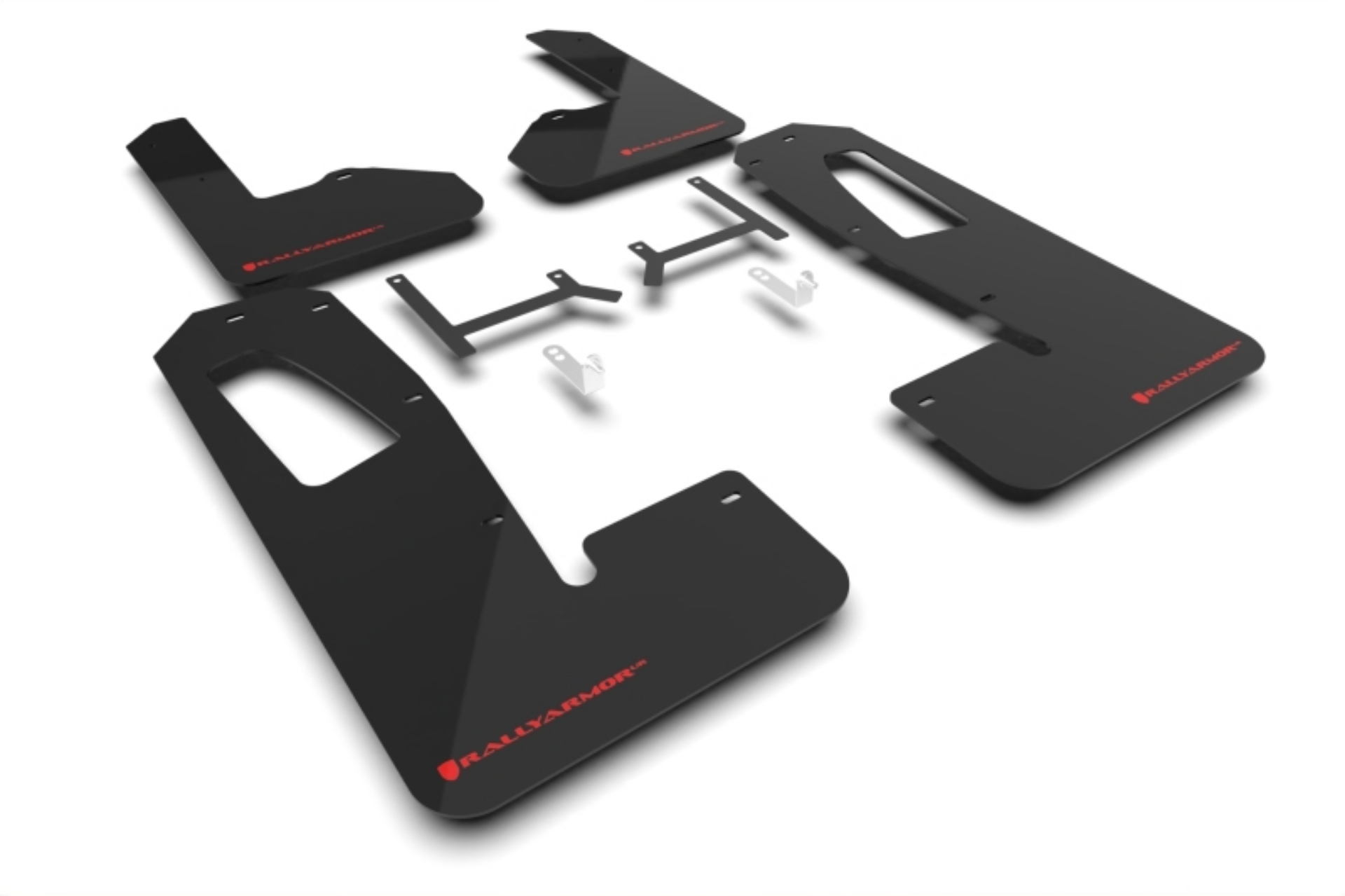 Picture of Rally Armor 22-25 Rivian R1S Black UR Mud Flap w-Red Logo