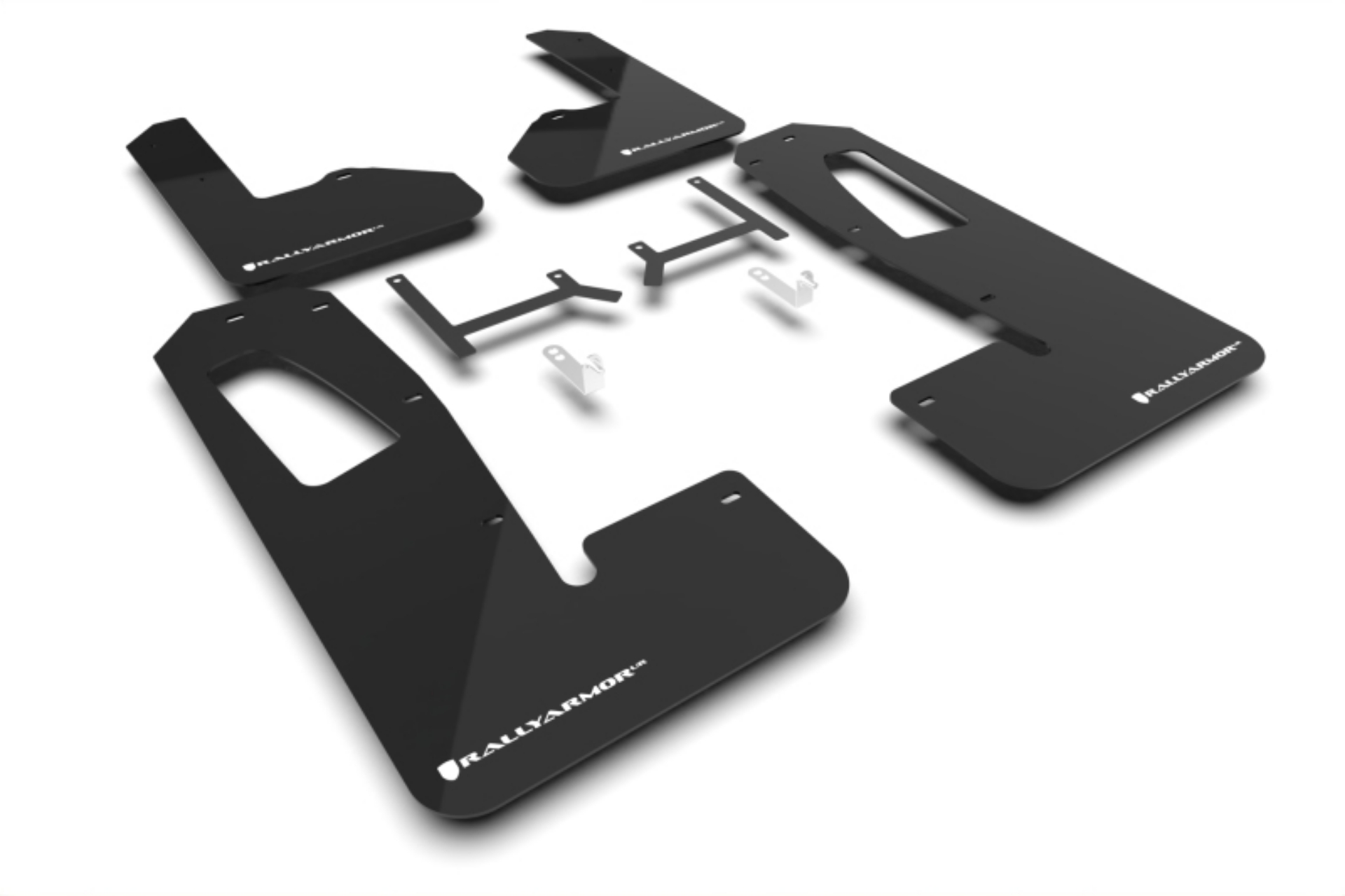 Picture of Rally Armor 22-25 Rivian R1S Black UR Mud Flap w-White Logo