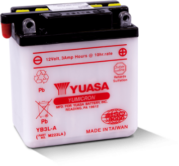Picture of Yuasa YB3L-B Yumicron 12-Volt Battery