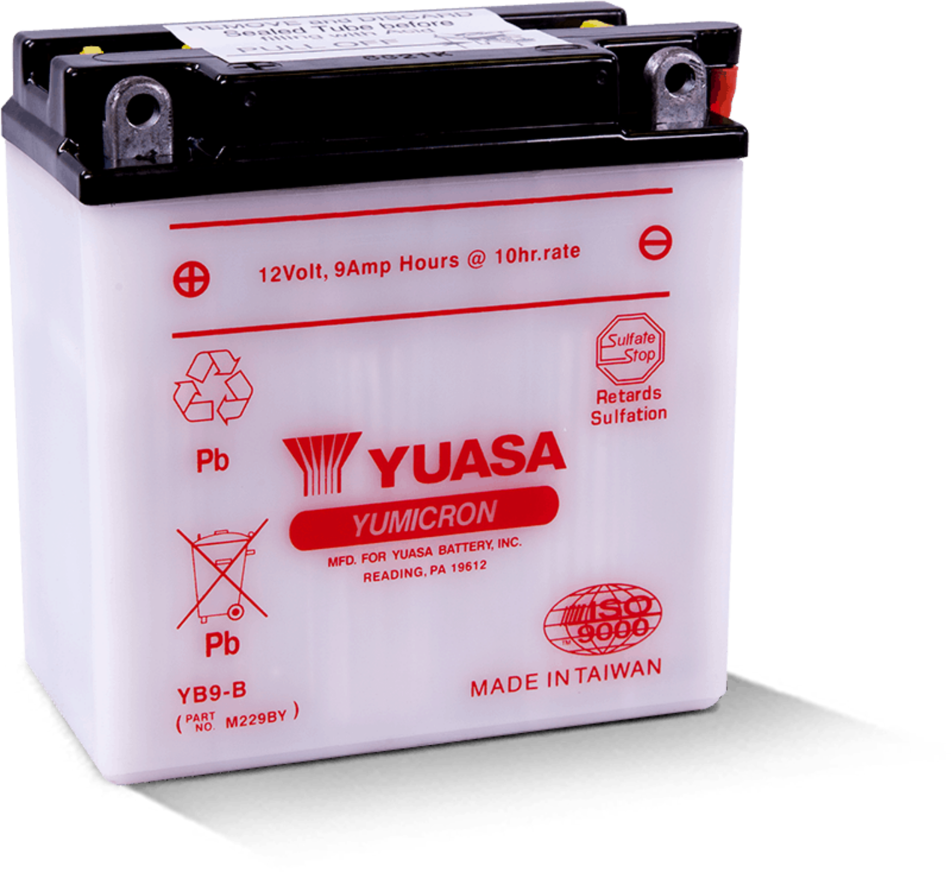 Picture of Yuasa YB9-B Yumicron 12-Volt Battery