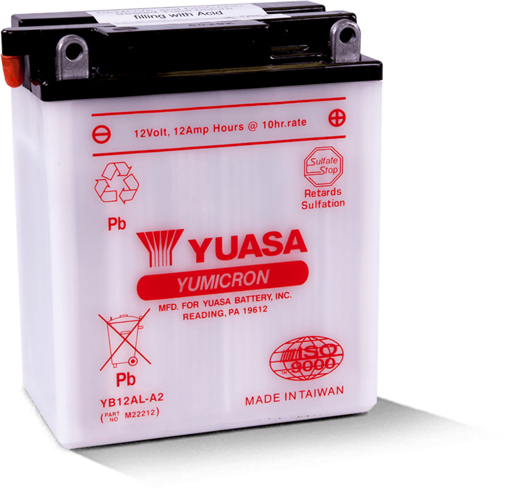 Picture of Yuasa YB12AL-A2 Yumicron 12-Volt Battery
