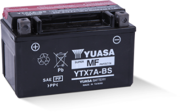 Picture of Yuasa YTX7A-BS Maintenance Free AGM 12-Volt Battery w-Bottle