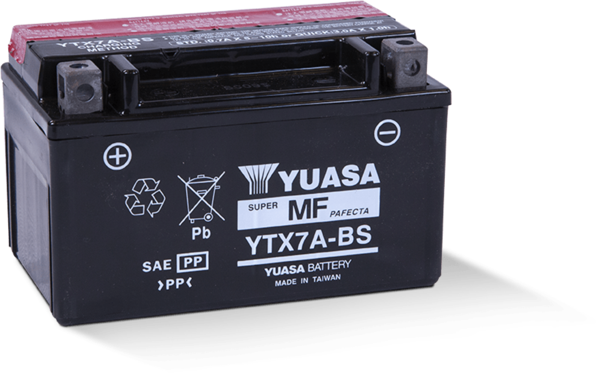 Picture of Yuasa YTX7A-BS Maintenance Free AGM 12-Volt Battery w-Bottle