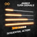 Picture of XK Glow 11In Switchback Grill Lights with Start-up Animation & Sequential Turn Signals