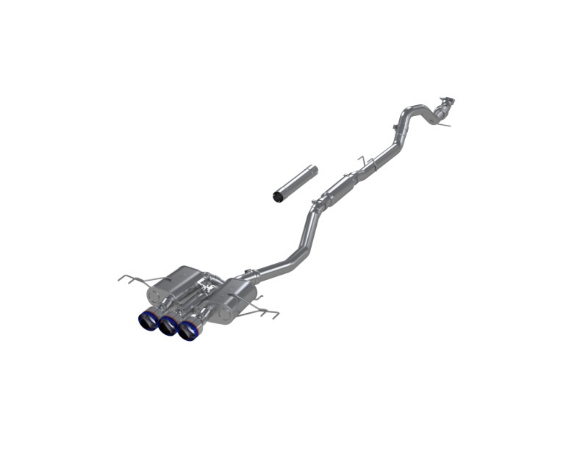 Picture of MBRP 23-24 Honda Civic Type R 2-0L T304 SS 3in Cat-Back Exhaust Triple Center Outlet w- Burnt Tips