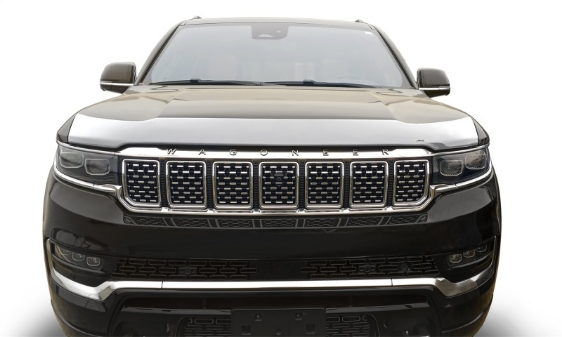 Picture of AVS 22-23 Jeep Grand Wagoneer Aeroskin Low Profile Hood Shield - Chrome