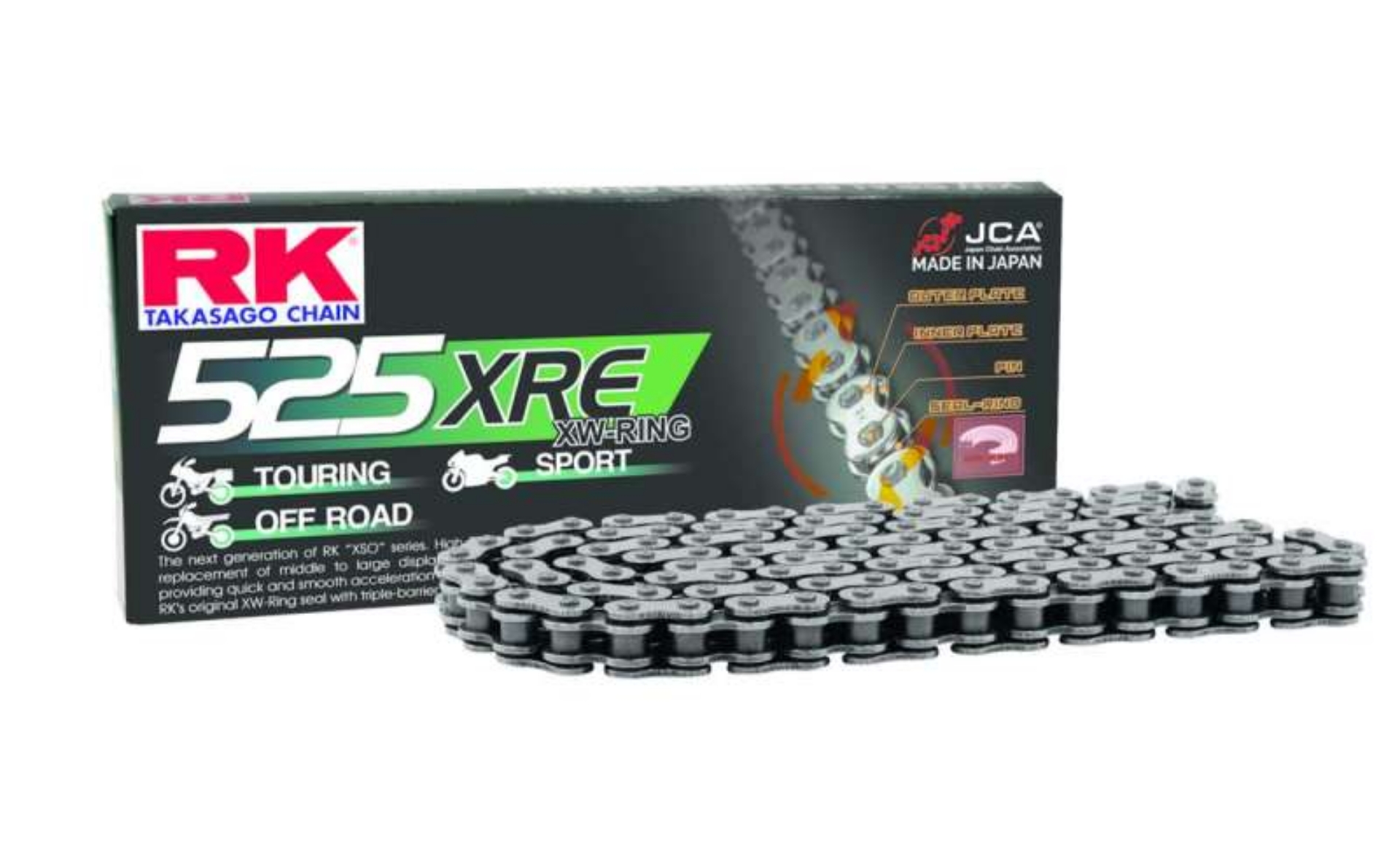 Picture of RK Chain 525XRE-108L XW-Ring - Natural