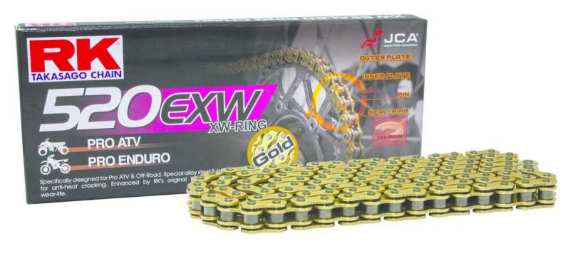 Picture of RK Chain GB520EXW-118L XW-Ring - Gold