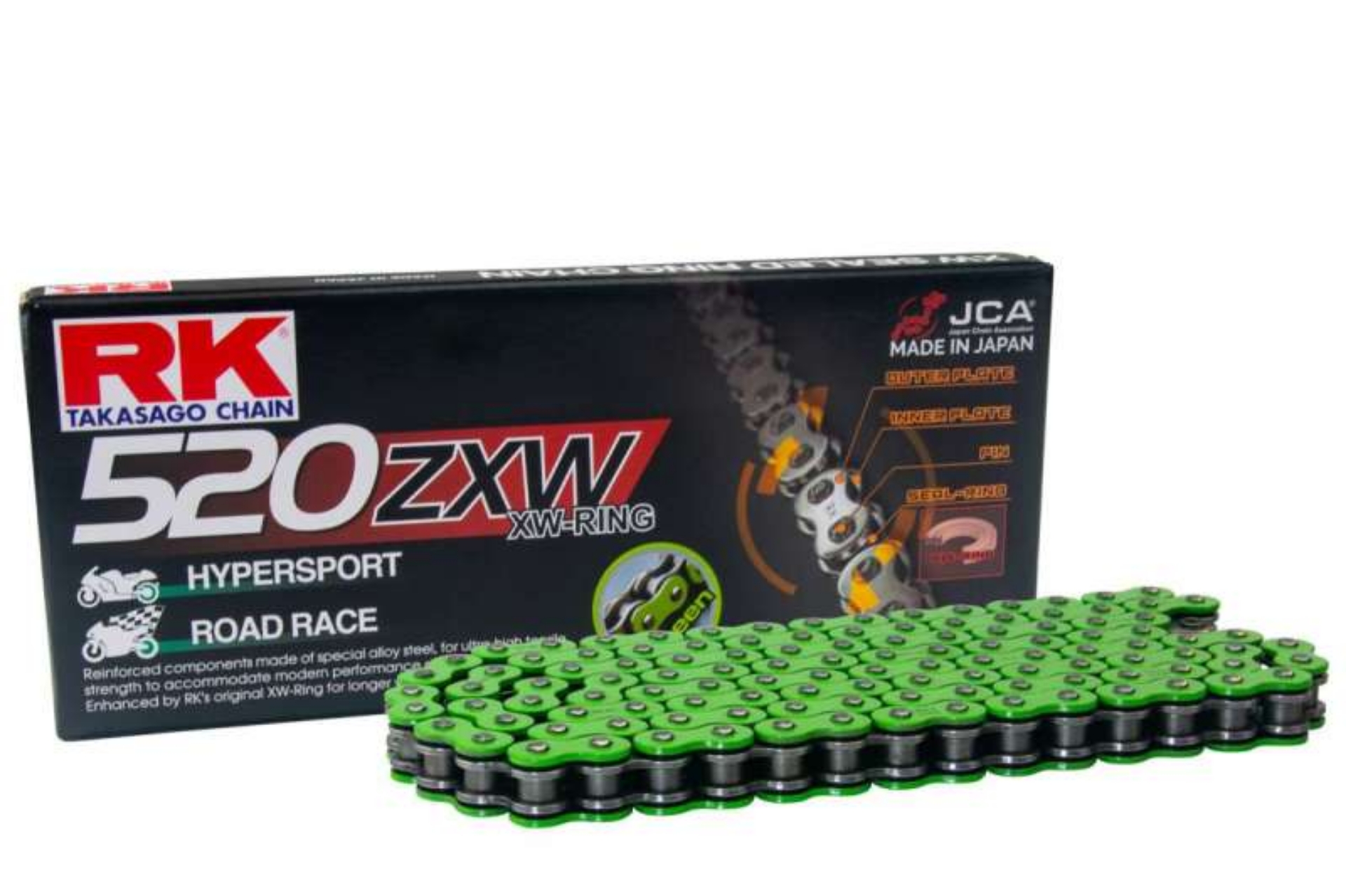 Picture of RK Chain MM520ZXW-100FT XW-Ring - Green
