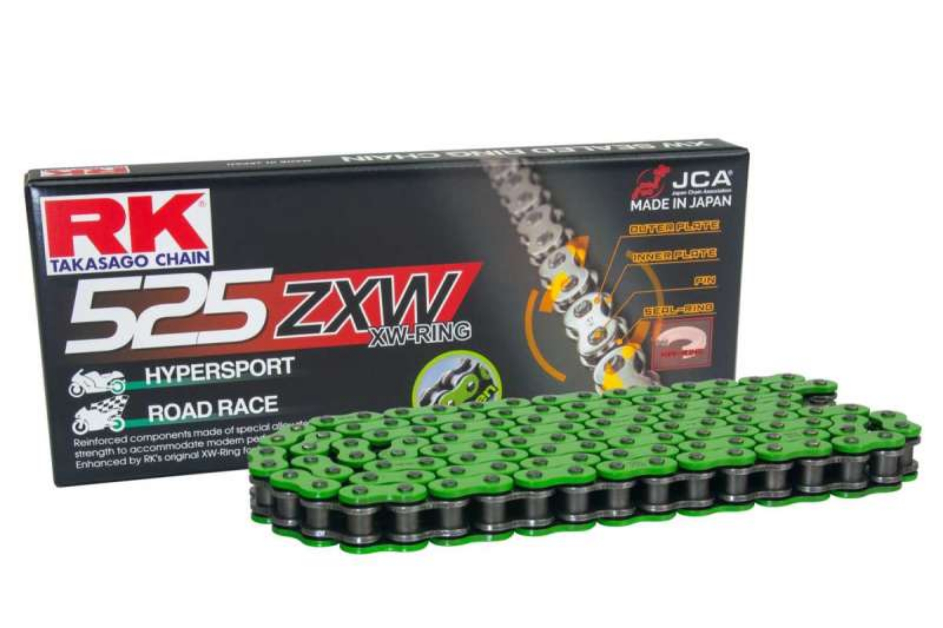 Picture of RK Chain MM525ZXW-170L XW-Ring - Green