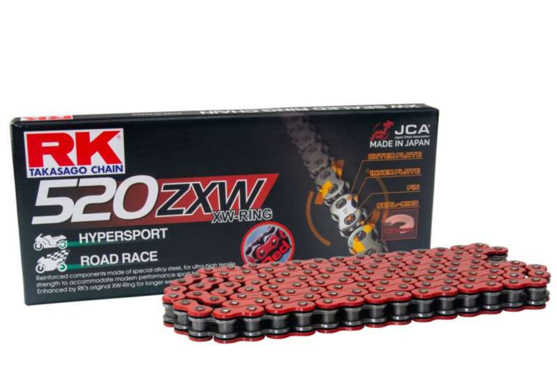 Picture of RK Chain RR520ZXW-120L XW-Ring - Red