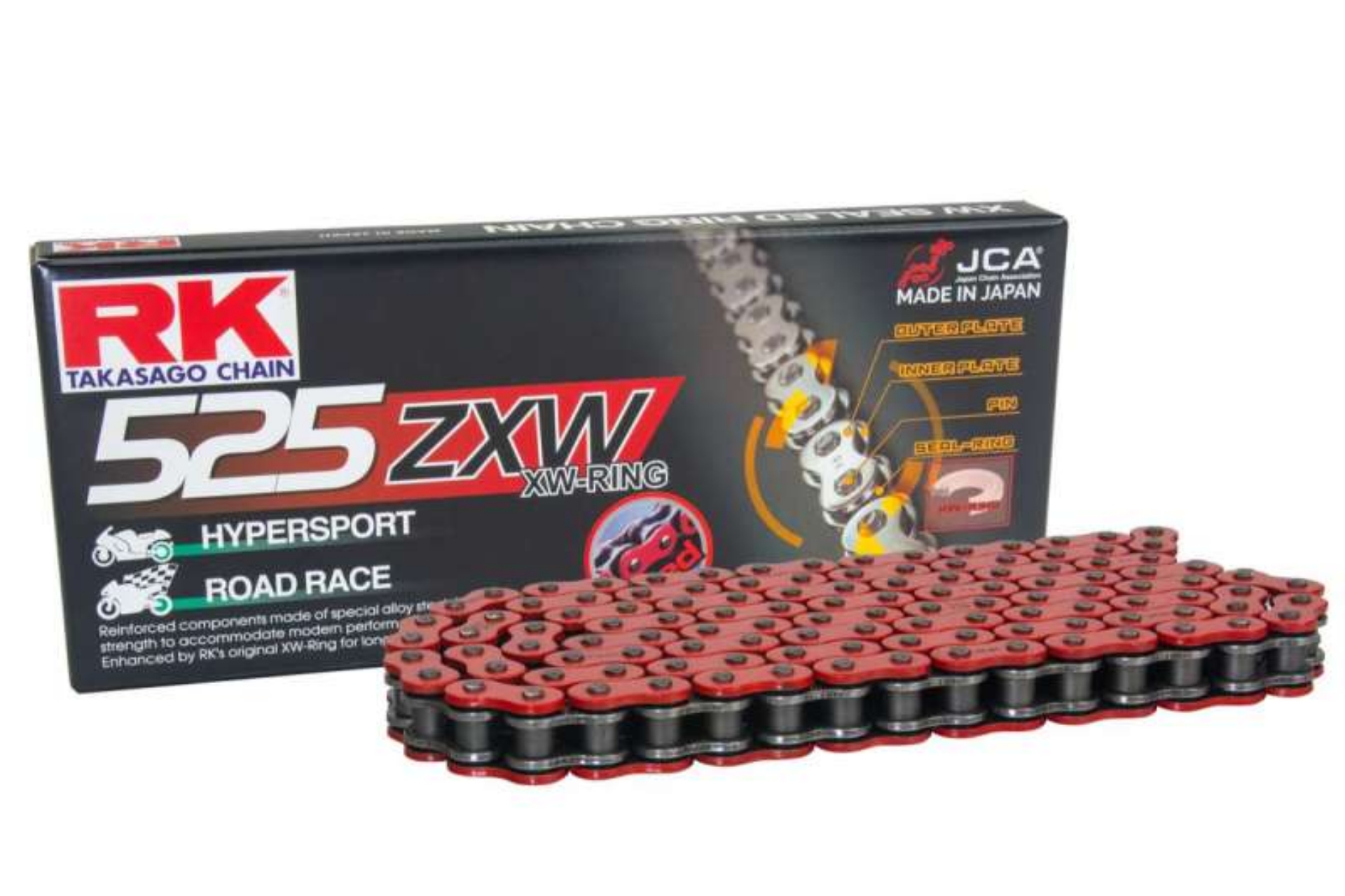Picture of RK Chain RR525ZXW-100FT XW-Ring - Red