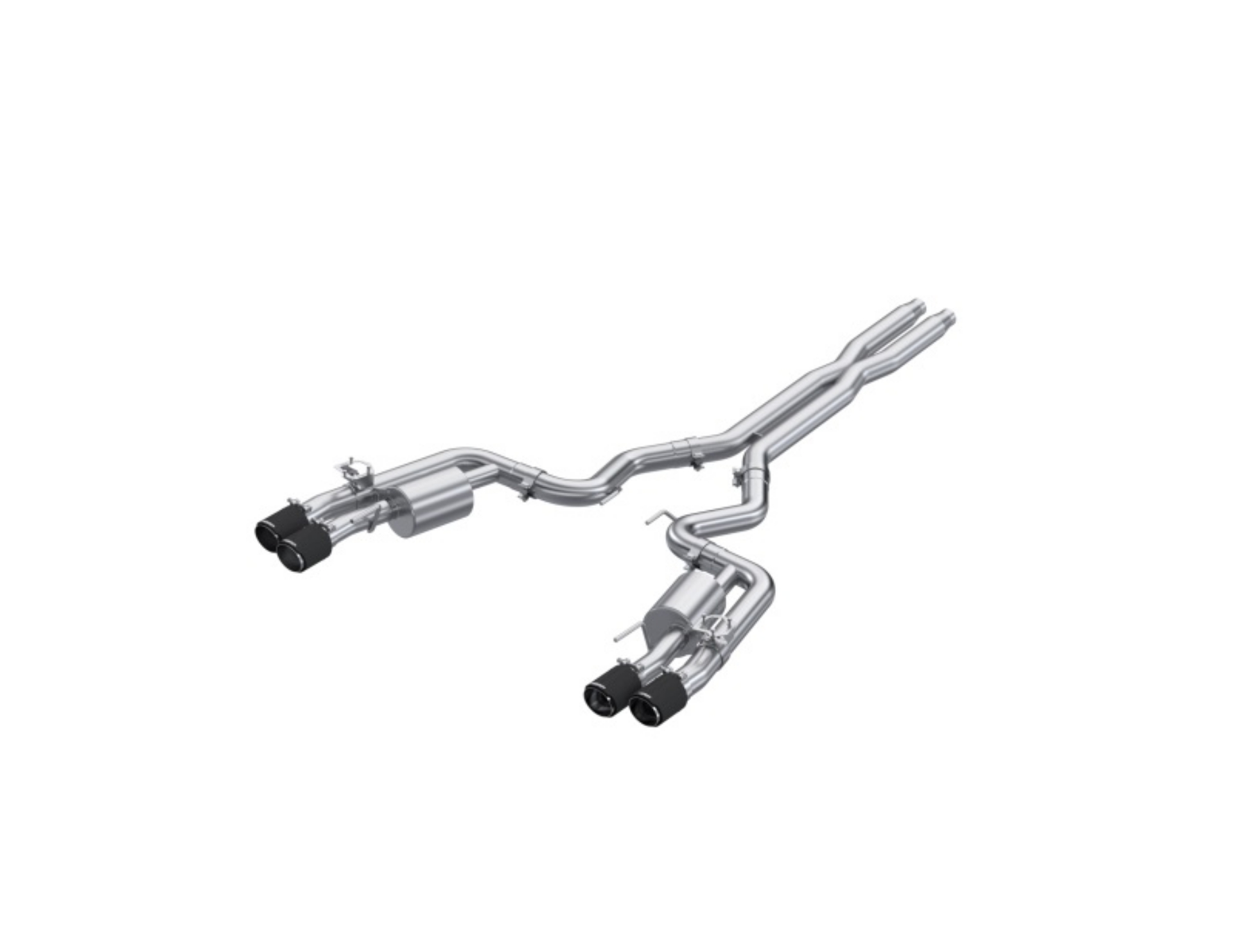 Picture of MBRP 2024+ For Mustang GT S650 3in Cat-Back Quad Tip - 4in Carbon Fiber Tips
