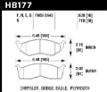 Picture of Hawk 95-97 Dodge Neon Blue 9012 Front Race Pads
