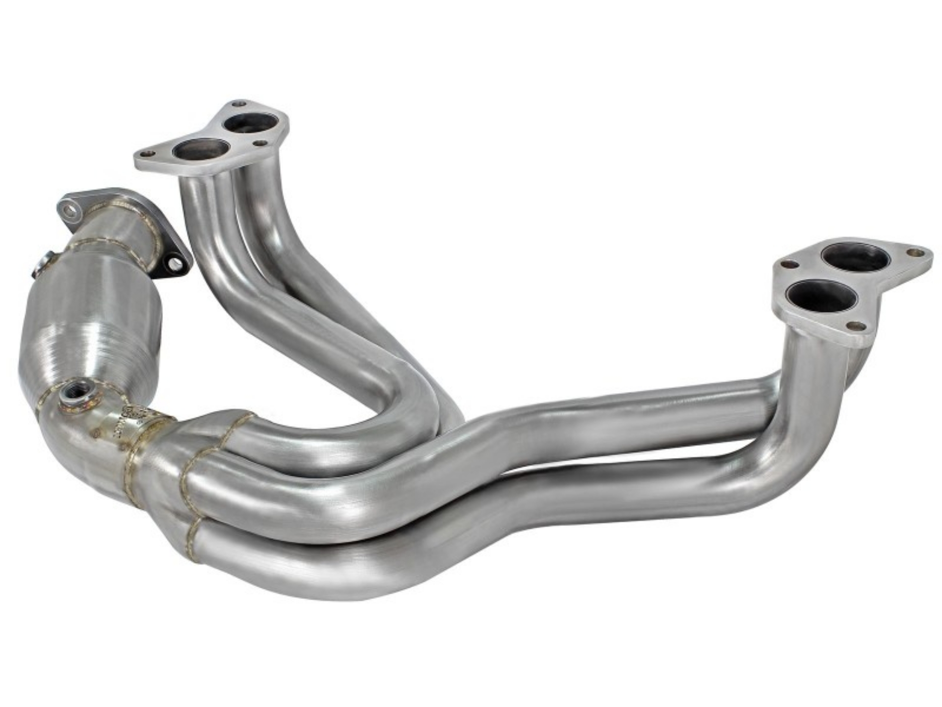 Picture of aFe 12-17 Toyota 86 - FRS - BRZ Twisted Steel 304 Stainless Steel Long Tube Header w- Cat