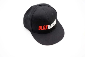 Picture of BLOX Racing Snapback Cap Black with Red and White Logo - Blox Racing - New Style Flat Bill