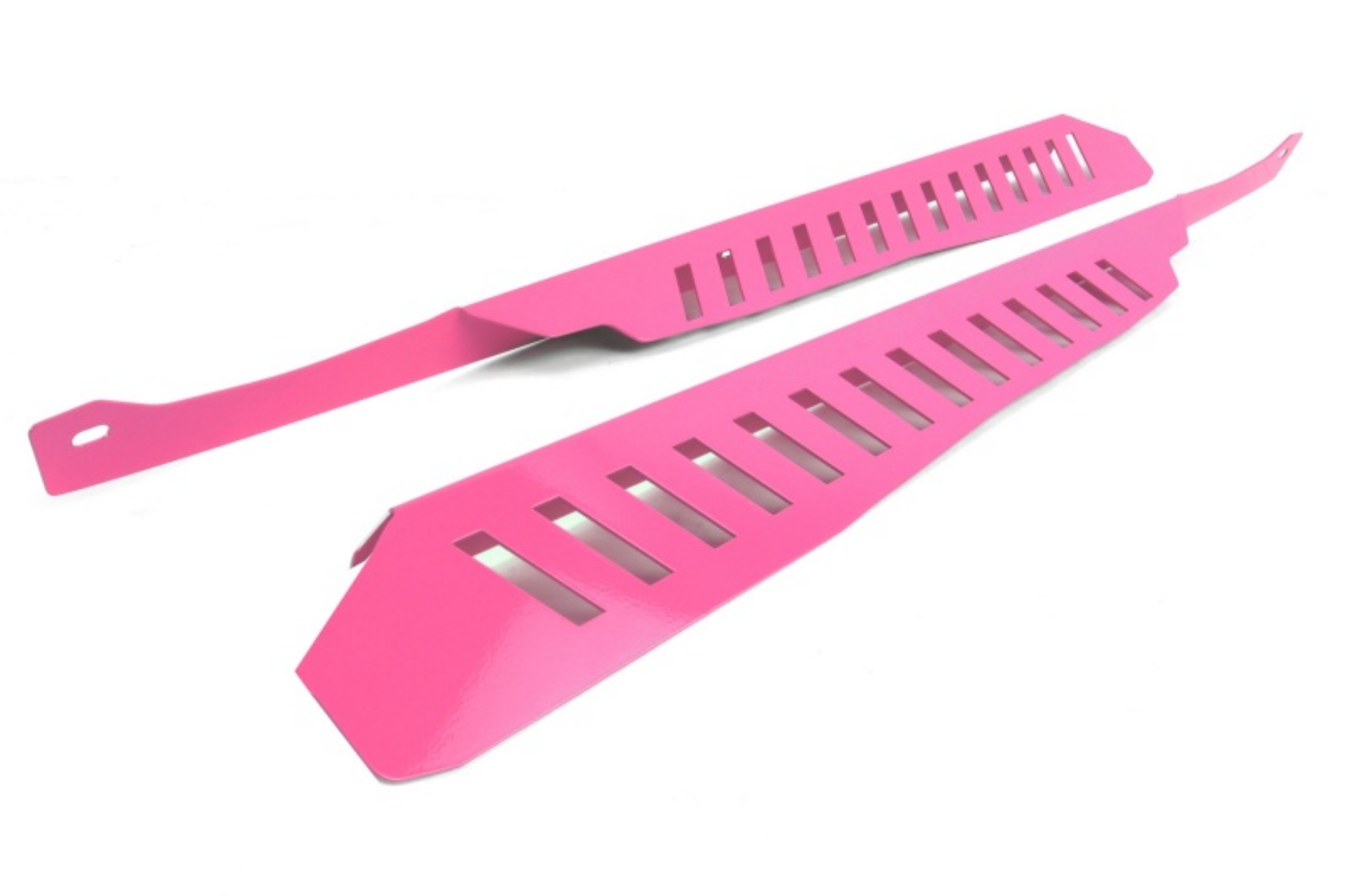 Picture of PERRIN 08-14 Subaru WRX-STI - 08-11 Impreza Fender Shroud Set - Hyper Pink