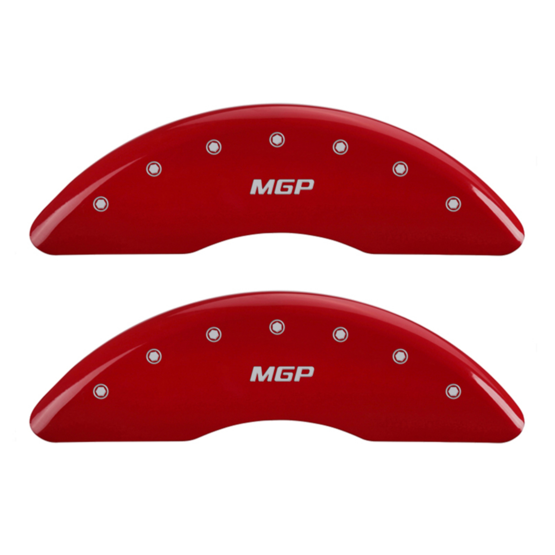 Picture of MGP Set of 4 Caliper Covers, Engraved Front and Rear: Red Powder Coat Finish, Silver Characters