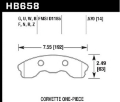 Picture of Hawk 2010-2013 Chevy Corvette Grand Sport One-Piece Pads ER-1 Motorsports Front Brake Pads