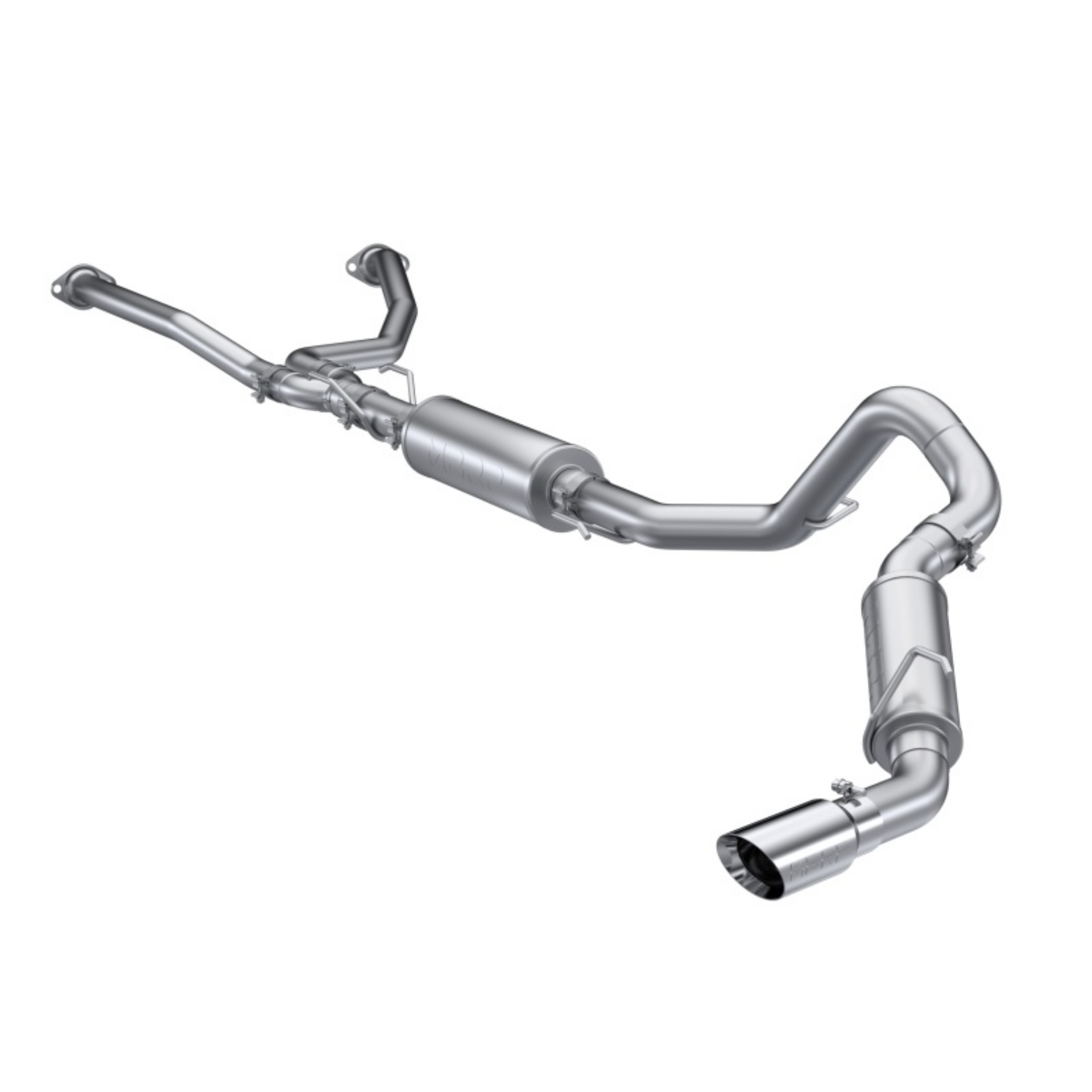 Picture of MBRP 2022 Toyota Tundra 3-5L Dual Cat-back 4in Single Side Exit Dual Wall Angle Cut Tip - T304