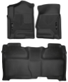 Picture of Husky Liners 14-18 Chevrolet Silverado Crew Cab X-Act Contour Front & Second Seat Floor Liners
