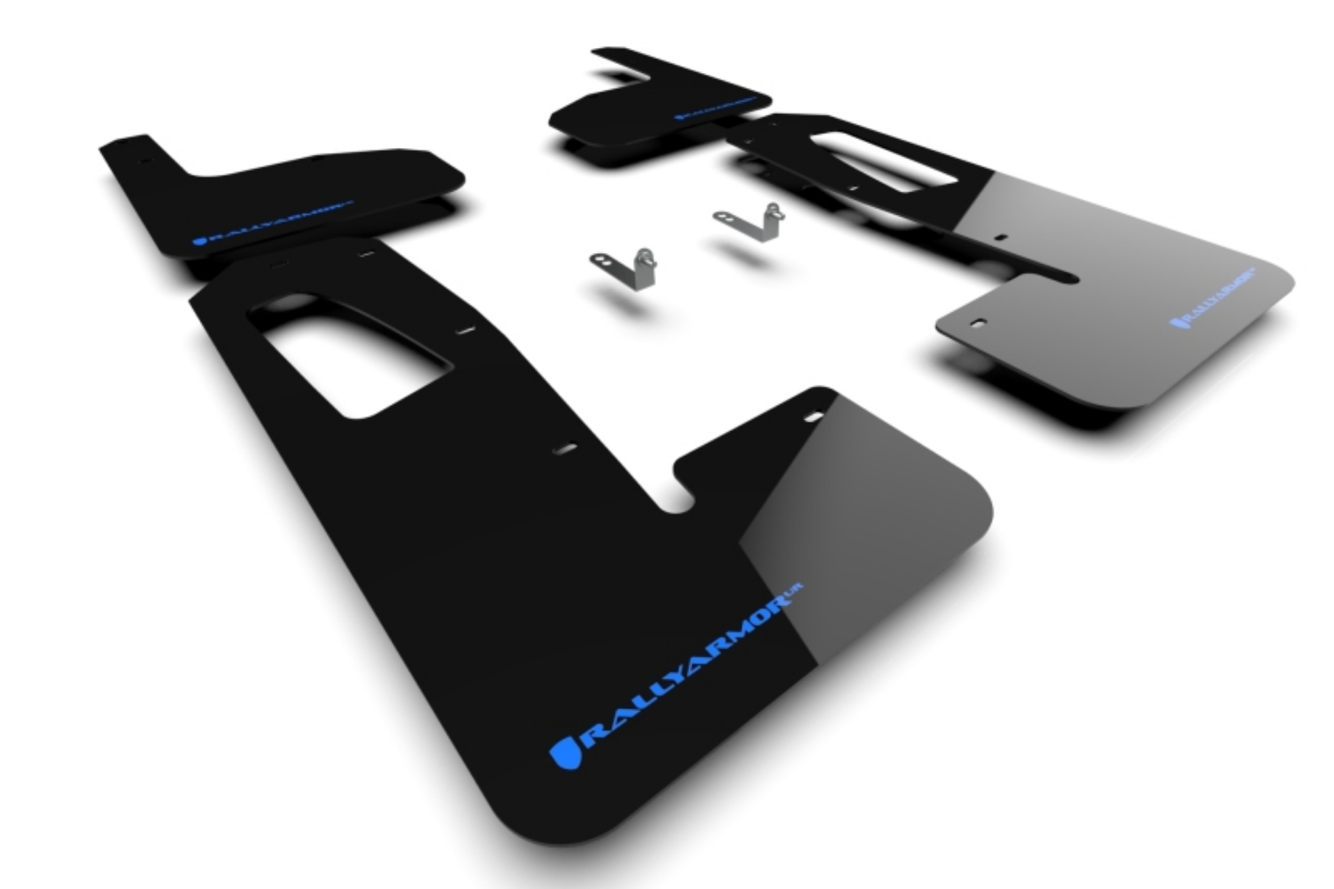 Picture of Rally Armor 22-25 Rivian R1T Black UR Mud Flap w-Nitrous Blue Logo