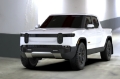 Picture of Rally Armor 22-25 Rivian R1T Black UR Mud Flap w-Nitrous Blue Logo