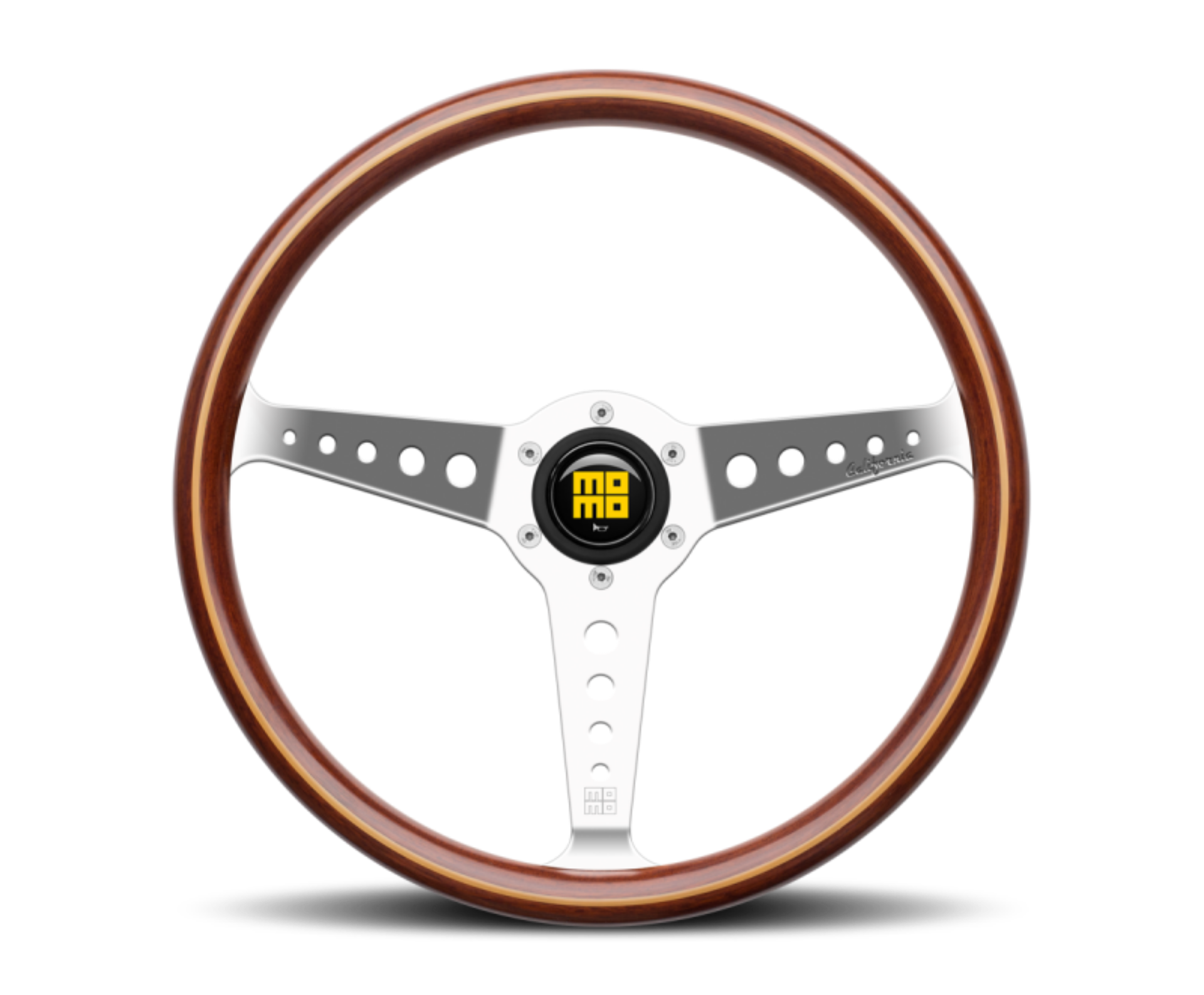 Picture of Momo California Wood Steering Wheel 360 mm - Mahogany Wood-Pol Spokes