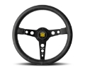 Picture of Momo Prototip Heritage Steering Wheel 350 mm - Black Leather-White Stitch-Black Spokes