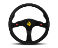 Picture of Momo MOD80 Steering Wheel 350 mm -  Black Suede-Black Spokes