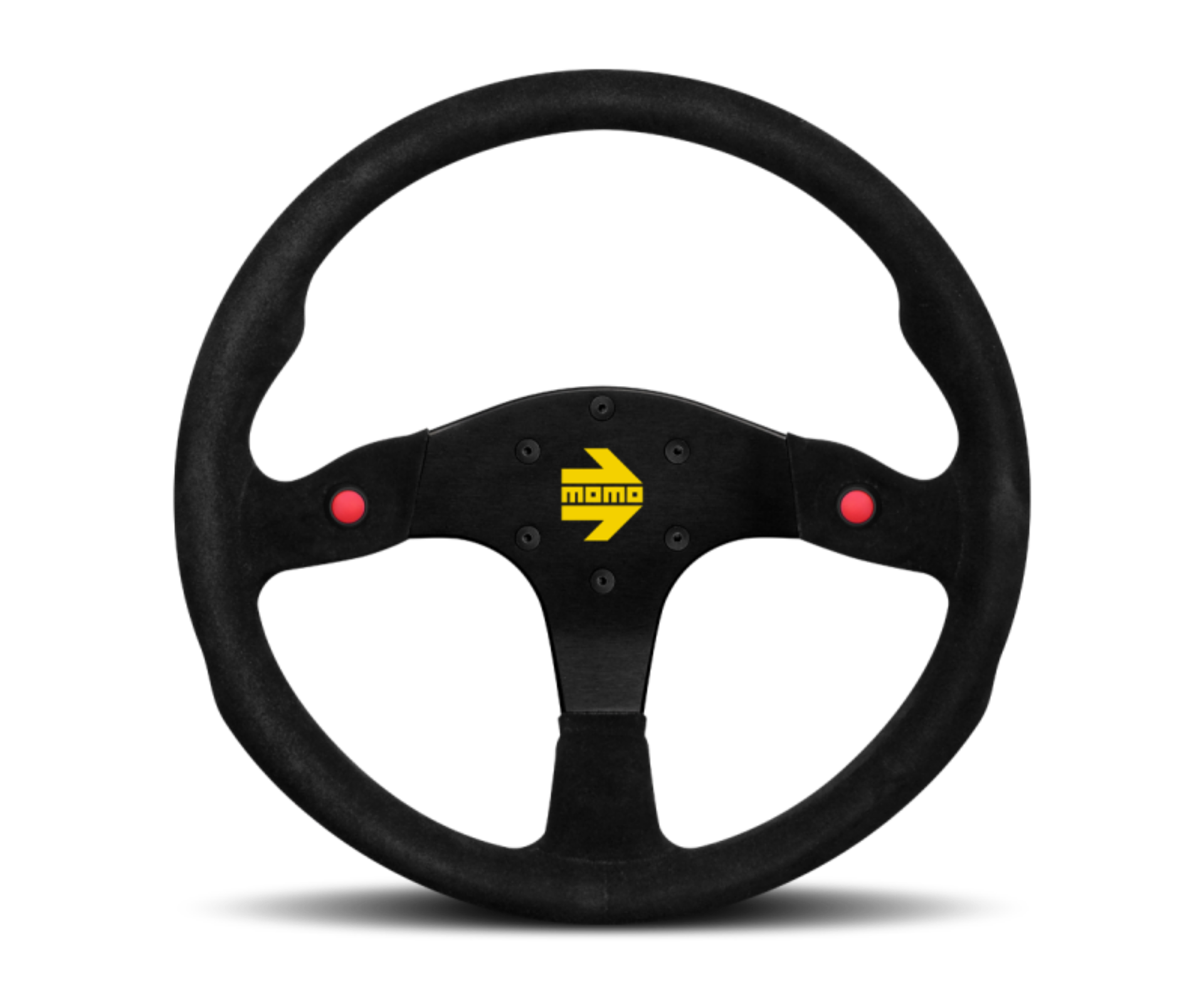 Picture of Momo MOD80 Steering Wheel 350 mm -  Black Suede-Black Spokes