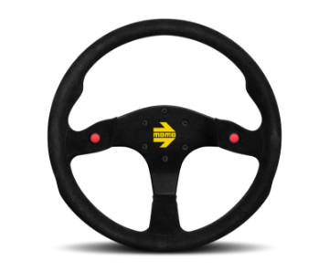 Picture of Momo MOD80 Steering Wheel 350 mm -  Black Suede-Black Spokes
