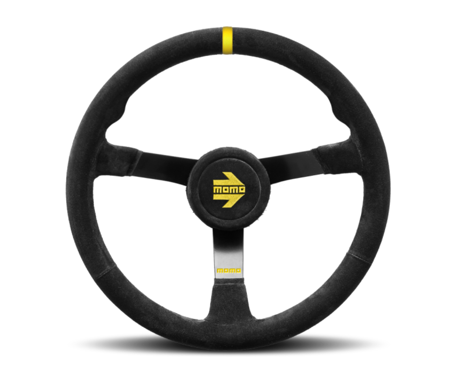 Picture of Momo MODN38 Steering Wheel 380 mm -  Black Suede-Black Spokes